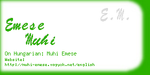 emese muhi business card